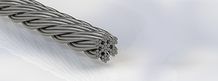 Technocables 特殊定制 镍钛合金钢丝绳 6x7-WSC
